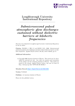 Submicrosecond pulsed atmospheric glow discharges sustained