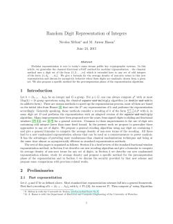 Random Digit Representation of Integers
