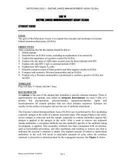 enzyme linked immunosorbent assay (elisa)