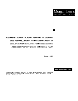 the supreme court of california reaffirms the economic loss doctrine
