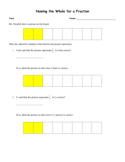 Naming the Whole for a Fraction