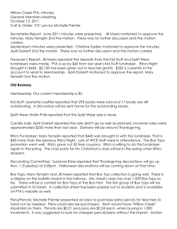 Willow Creek PTA- Minutes General Members Meeting October 13