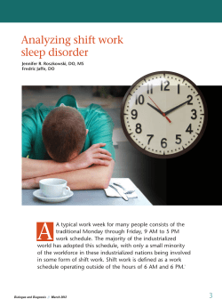 Analyzing shift work sleep disorder