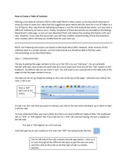 How to Create a Table of Contents Making a nice table of contents