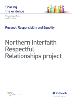 Northern Interfaith Respectful Relationships project
