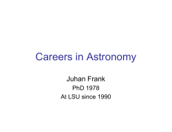 Careers in Astronomy
