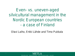 Even- vs. uneven-aged silvicultural management in the Nordic