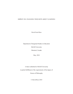 improv ed: changing thoughts about learning