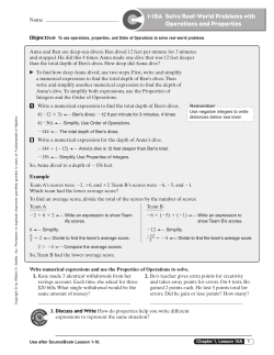 1-10A Solve Real-World Problems with