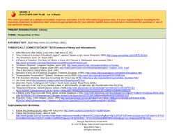 5th Grade Curriculum: Unit 1
