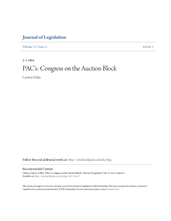 PAC`s: Congress on the Auction Block
