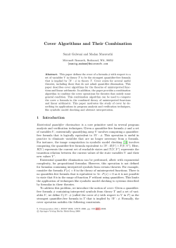Cover Algorithms and Their Combination