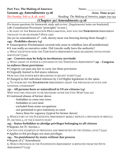 Lesson 45: Amendments 13-16 (Chapter 30