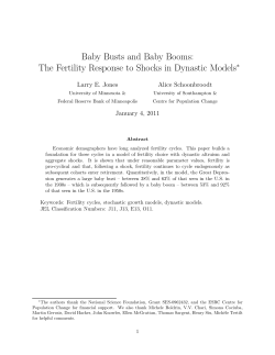 Baby Busts and Baby Booms - University of Nottingham