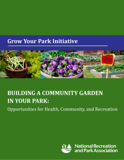 BUILDING A COMMUNITY GARDEN IN YOUR PARK