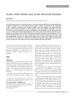 Acute Otitis Media and Acute Bacterial Sinusitis