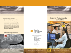 Center for Photoconversion and Catalysis