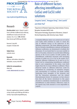 Role of different factors affecting interdiffusion in Cu(Ga) and Cu(Si