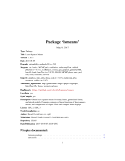 Package `lsmeans`