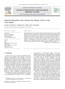 Infrared absorption cross sections for ethane (C2H6