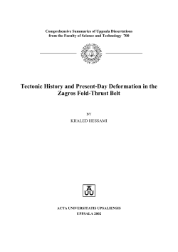 Tectonic History and Present-Day Deformation in the Zagros