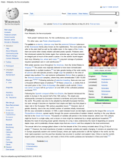 Potato - Wikipedia, the free encyclopedia
