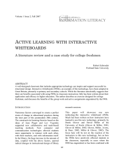 learning with interactive whiteboards