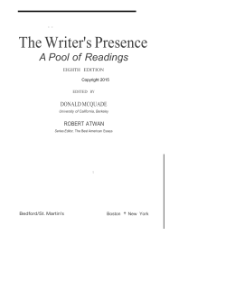 The Writer`s Presence