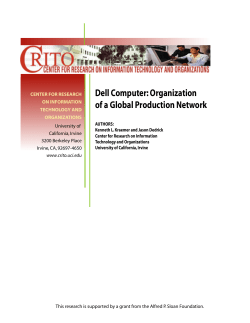 Dell Computer: Organization of a Global