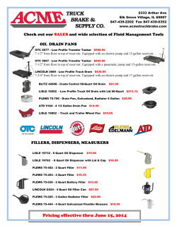 Pricing effective thru June 15, 2014