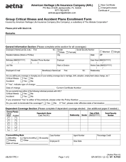 MAIL TO: American Heritage Life Insurance Company 1776