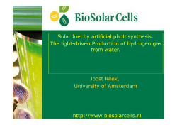 Solar fuel by artificial photosynthesis: The light