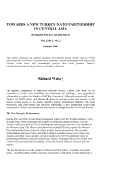 Towards a New Turkey-NATO Partnership in Central Asia