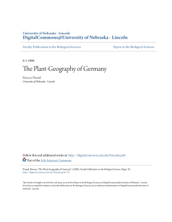 The Plant-Geography of Germany - DigitalCommons@University of