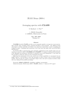 IRAM Memo 2009-4 Averaging spectra with CLASS
