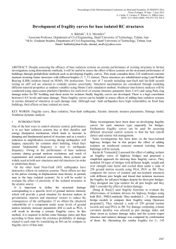 MS16 - Development of fragility curves for base isolated RC