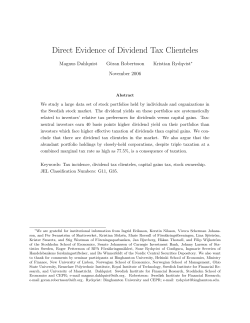 Direct Evidence of Dividend Tax Clienteles
