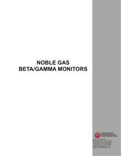 NOBLE GAS BETA/GAMMA MONITORS