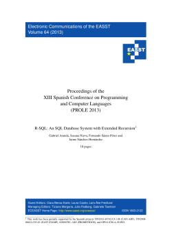 1 - Electronic Communications of the EASST
