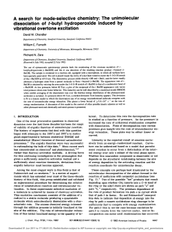 A search for mode-selective chemistry: The unimolecular