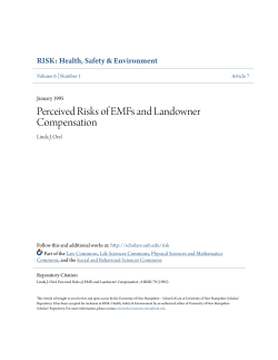 Perceived Risks of EMFs and Landowner Compensation