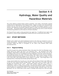 Section 4-6 Hydrology, Water Quality and