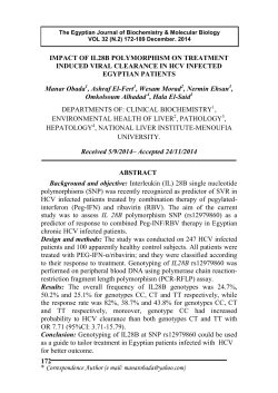IMPACT OF IL28B POLYMORPHISM ON TREATMENT INDUCED