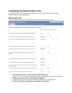 Completing the Administration Form