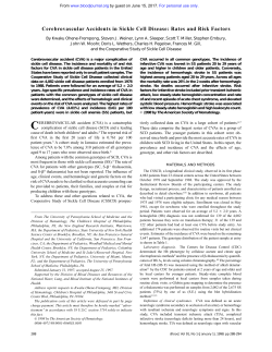 Cerebrovascular Accidents in Sickle Cell Disease: Rates and Risk