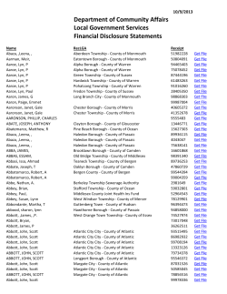 Department of Community Affairs Local Government Services