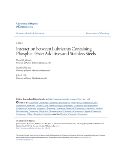 Interaction between Lubricants Containing Phosphate