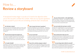 How to… Review a storyboard