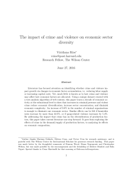 The impact of crime and violence on economic sector diversity