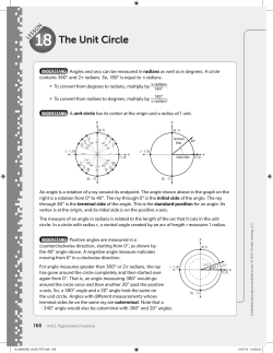 18 The Unit Circle